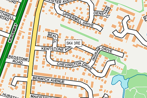 SK4 3RE map - OS OpenMap – Local (Ordnance Survey)