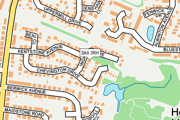 SK4 3RH map - OS OpenMap – Local (Ordnance Survey)