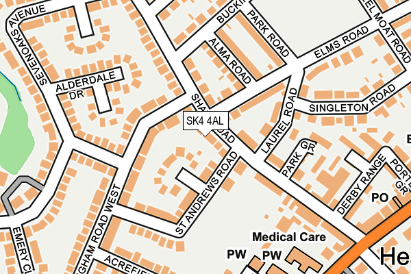 SK4 4AL map - OS OpenMap – Local (Ordnance Survey)