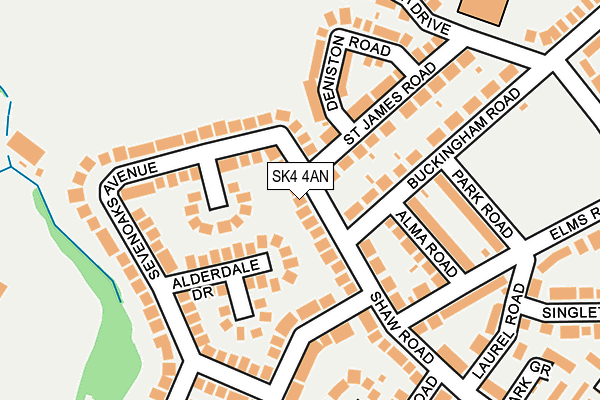 SK4 4AN map - OS OpenMap – Local (Ordnance Survey)