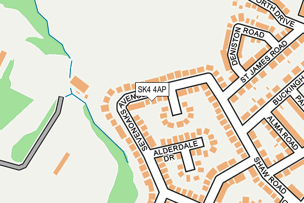 SK4 4AP map - OS OpenMap – Local (Ordnance Survey)