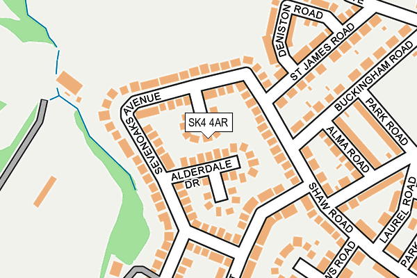 SK4 4AR map - OS OpenMap – Local (Ordnance Survey)