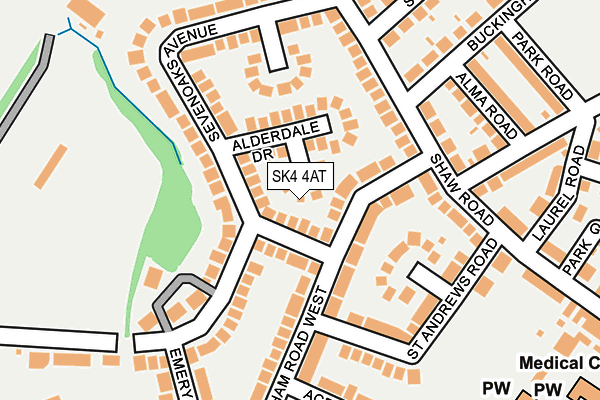 SK4 4AT map - OS OpenMap – Local (Ordnance Survey)
