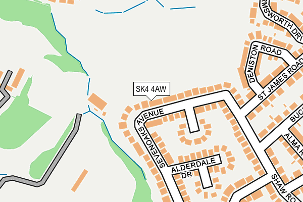 SK4 4AW map - OS OpenMap – Local (Ordnance Survey)