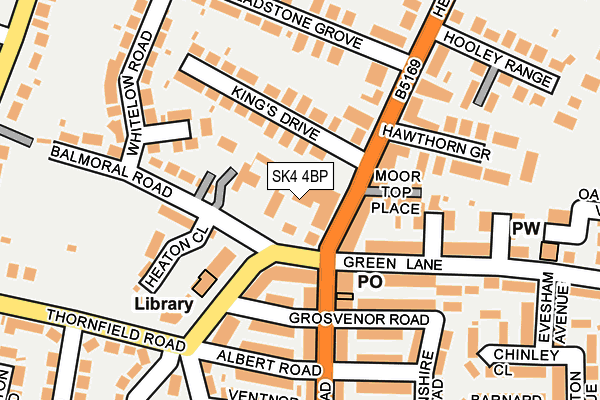 SK4 4BP map - OS OpenMap – Local (Ordnance Survey)