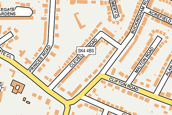 SK4 4BS map - OS OpenMap – Local (Ordnance Survey)