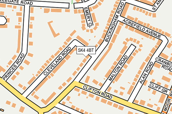 SK4 4BT map - OS OpenMap – Local (Ordnance Survey)
