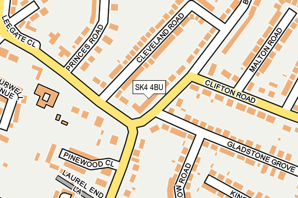 SK4 4BU map - OS OpenMap – Local (Ordnance Survey)