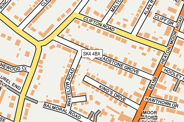 SK4 4BX map - OS OpenMap – Local (Ordnance Survey)