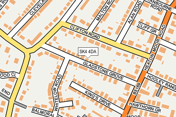 SK4 4DA map - OS OpenMap – Local (Ordnance Survey)