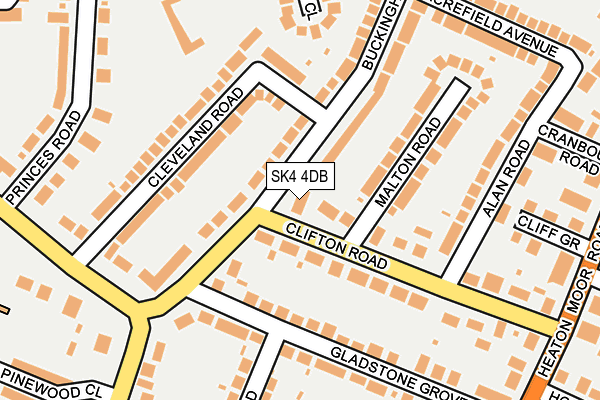 SK4 4DB map - OS OpenMap – Local (Ordnance Survey)