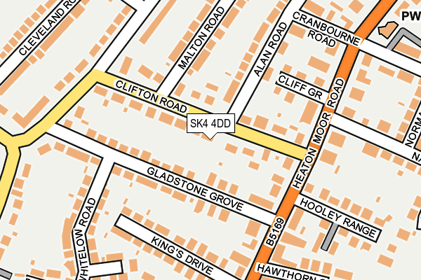 SK4 4DD map - OS OpenMap – Local (Ordnance Survey)