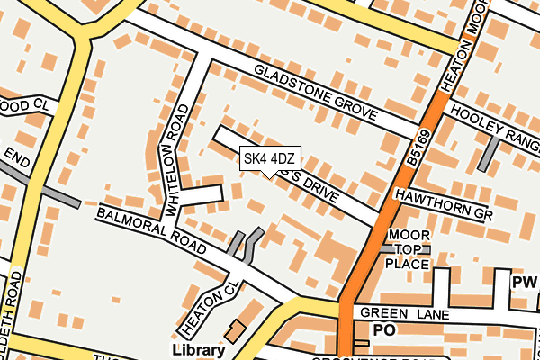 SK4 4DZ map - OS OpenMap – Local (Ordnance Survey)