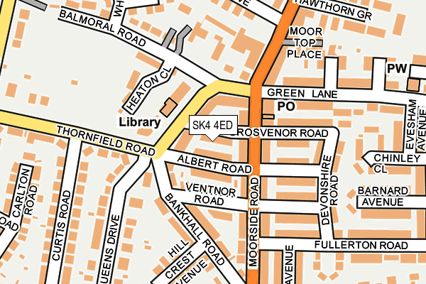 SK4 4ED map - OS OpenMap – Local (Ordnance Survey)
