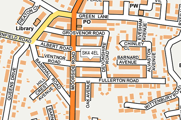 SK4 4EL map - OS OpenMap – Local (Ordnance Survey)