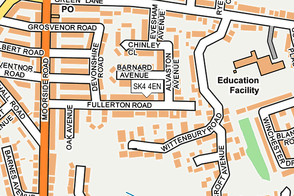 SK4 4EN map - OS OpenMap – Local (Ordnance Survey)