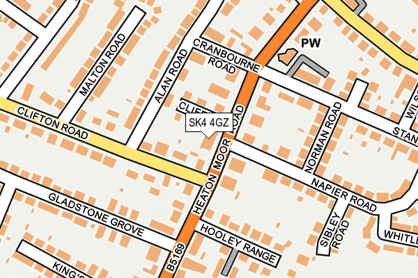 SK4 4GZ map - OS OpenMap – Local (Ordnance Survey)