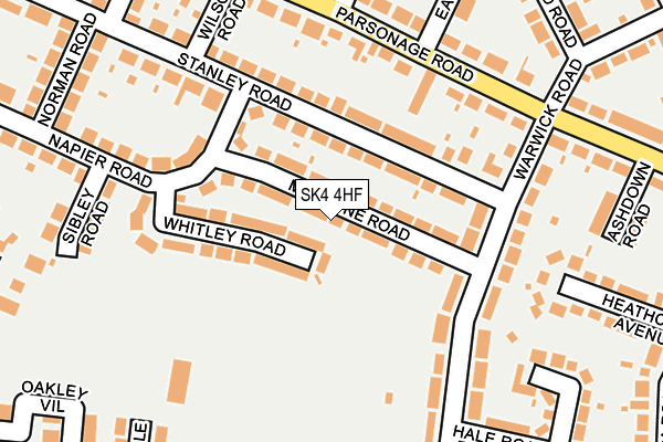 SK4 4HF map - OS OpenMap – Local (Ordnance Survey)