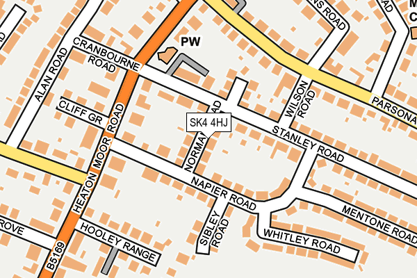 SK4 4HJ map - OS OpenMap – Local (Ordnance Survey)