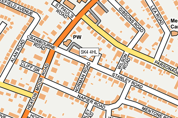 SK4 4HL map - OS OpenMap – Local (Ordnance Survey)