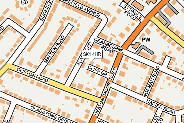 SK4 4HR map - OS OpenMap – Local (Ordnance Survey)