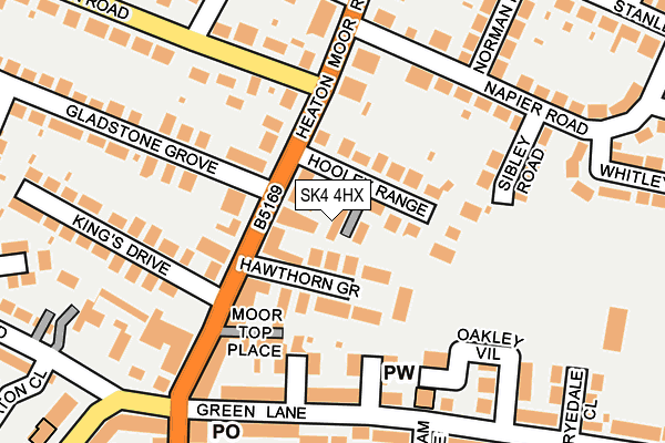 SK4 4HX map - OS OpenMap – Local (Ordnance Survey)