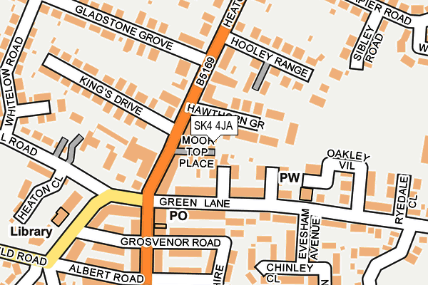 SK4 4JA map - OS OpenMap – Local (Ordnance Survey)