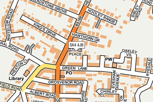 SK4 4JB map - OS OpenMap – Local (Ordnance Survey)