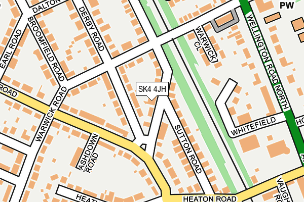 SK4 4JH map - OS OpenMap – Local (Ordnance Survey)