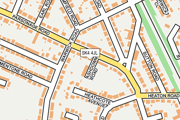 SK4 4JL map - OS OpenMap – Local (Ordnance Survey)
