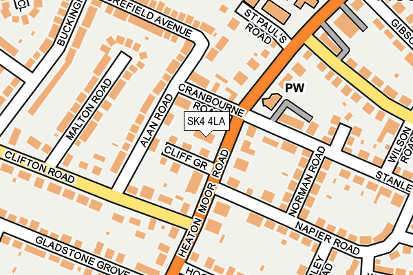 SK4 4LA map - OS OpenMap – Local (Ordnance Survey)