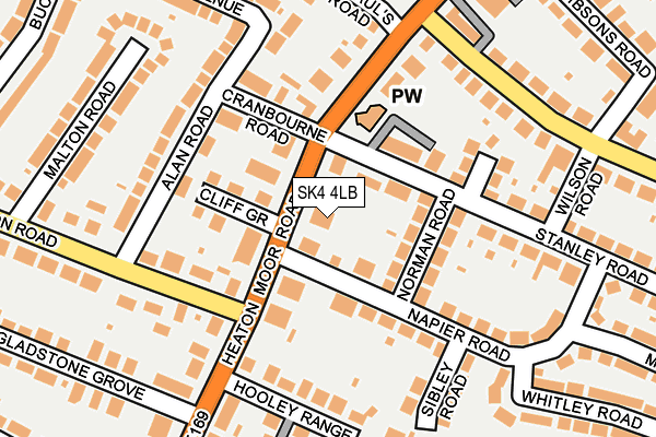 SK4 4LB map - OS OpenMap – Local (Ordnance Survey)