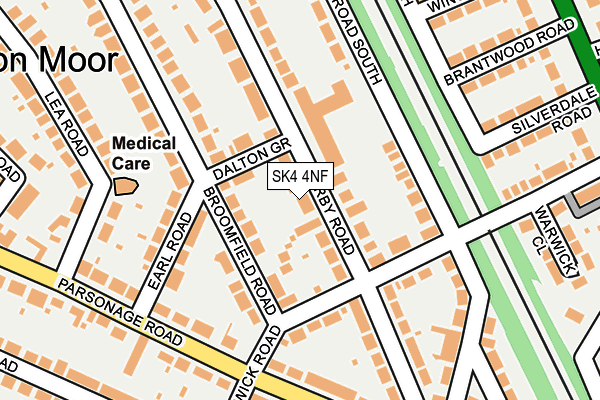 SK4 4NF map - OS OpenMap – Local (Ordnance Survey)