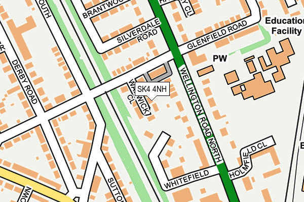 SK4 4NH map - OS OpenMap – Local (Ordnance Survey)