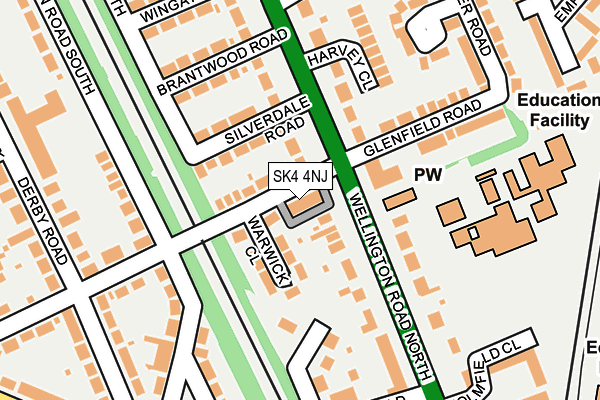 SK4 4NJ map - OS OpenMap – Local (Ordnance Survey)