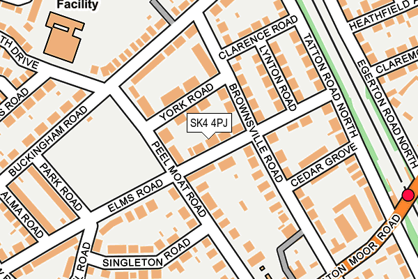 SK4 4PJ map - OS OpenMap – Local (Ordnance Survey)