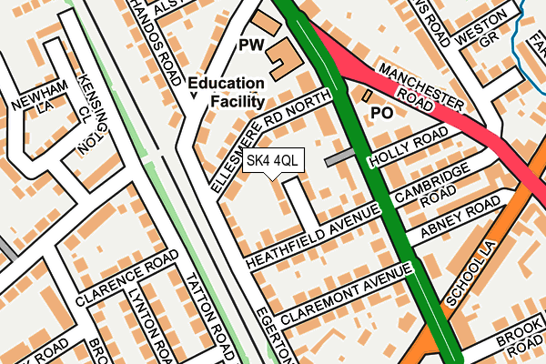 SK4 4QL map - OS OpenMap – Local (Ordnance Survey)