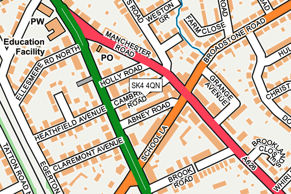 SK4 4QN map - OS OpenMap – Local (Ordnance Survey)