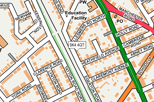 SK4 4QT map - OS OpenMap – Local (Ordnance Survey)