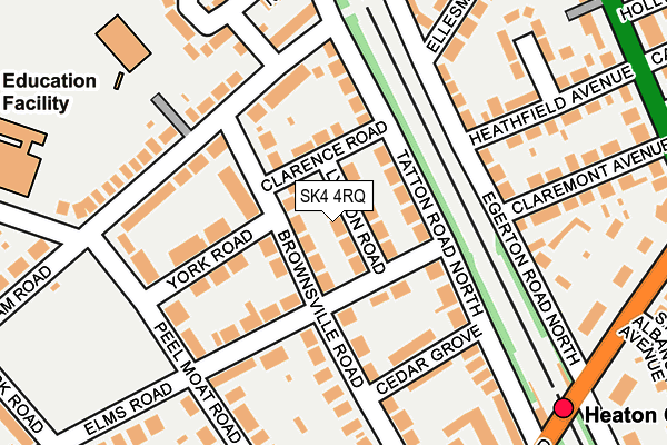 SK4 4RQ map - OS OpenMap – Local (Ordnance Survey)