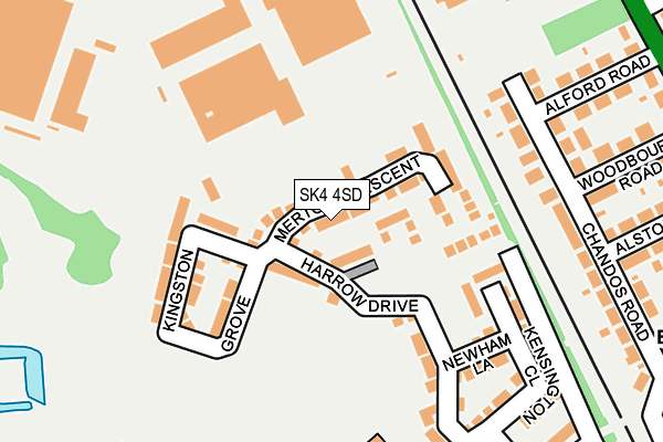 SK4 4SD map - OS OpenMap – Local (Ordnance Survey)