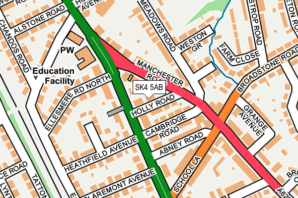 SK4 5AB map - OS OpenMap – Local (Ordnance Survey)