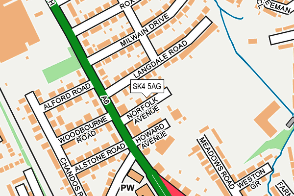 SK4 5AG map - OS OpenMap – Local (Ordnance Survey)
