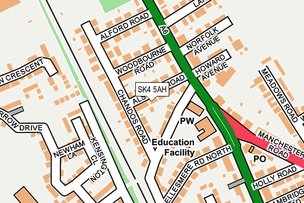 SK4 5AH map - OS OpenMap – Local (Ordnance Survey)