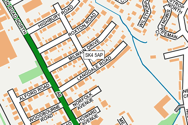 SK4 5AP map - OS OpenMap – Local (Ordnance Survey)