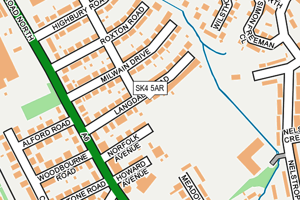 SK4 5AR map - OS OpenMap – Local (Ordnance Survey)