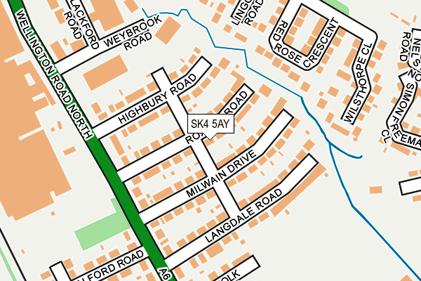 SK4 5AY map - OS OpenMap – Local (Ordnance Survey)