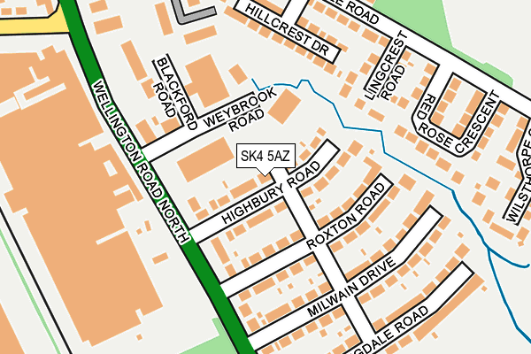 SK4 5AZ map - OS OpenMap – Local (Ordnance Survey)