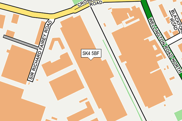 SK4 5BF map - OS OpenMap – Local (Ordnance Survey)