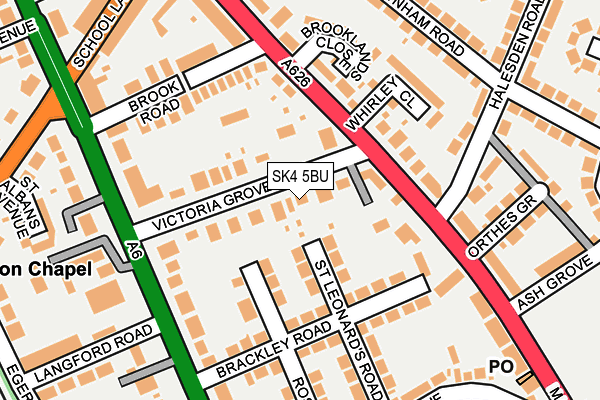 SK4 5BU map - OS OpenMap – Local (Ordnance Survey)